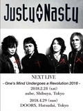 Justy-Nasty「One's Mind Undergoes a Revolution 2018」告知ビジュアル
