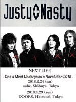 Justy-Nasty「One's Mind Undergoes a Revolution 2018」告知ビジュアル