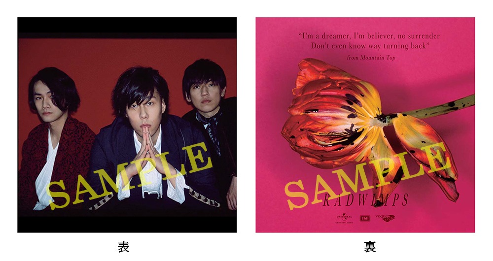 RADWIMPS「Mountain Top / Shape Of Miracle」購入特典 アナザージャケット