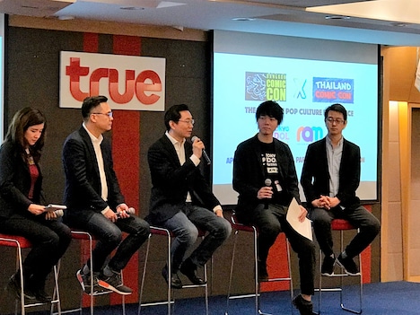 「TOKYO IDOL FESTIVAL in BANGKOK COMIC CON」開催発表記者会見の様子。