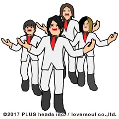 GLAYとアニメ「The World of GOLDEN EGGS」のコラボLINEスタンプ。