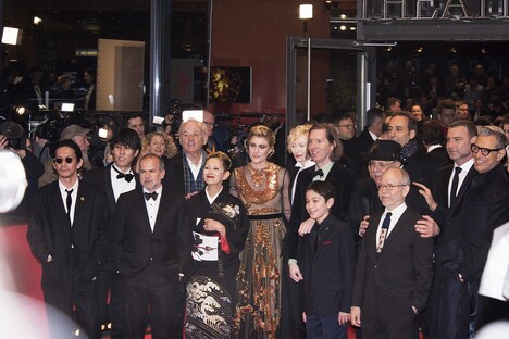 映画「犬ヶ島」のウェス・アンダーソン監督とキャスト陣。