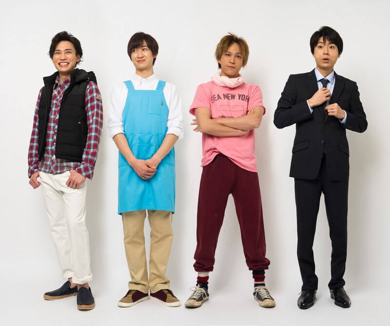 左から二階堂高嗣、宮田俊哉、千賀健永、横尾渉。 (c)NTV.JS