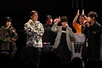 （手前左から）MC MIRI、KEN THE 390、オリエンタルラジオ藤森、SKY-HI。