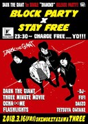 「DARK THE GIANT 1st Single “DIAMOND” Release Party『BLOCK PARTY × STAY FREE』」フライヤー
