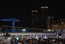 東京女子流「ラストロマンス」リリースイベントの様子。