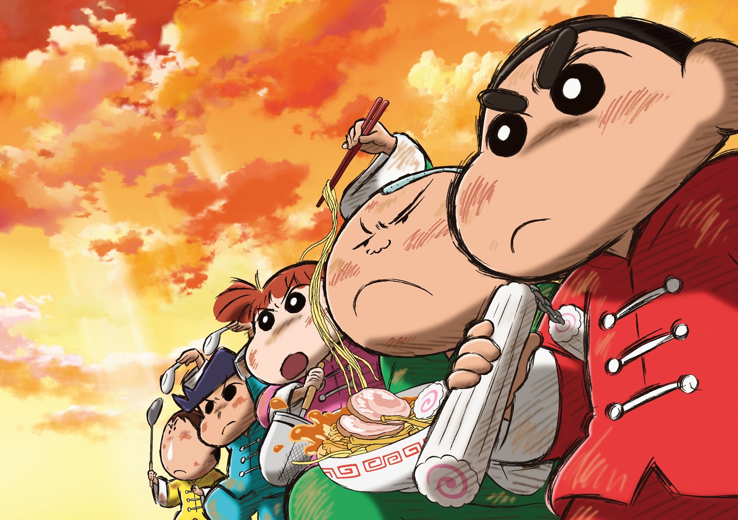 「映画クレヨンしんちゃん 爆盛！カンフーボーイズ ～拉麺大乱～」メインビジュアル (C)臼井儀人／双葉社・シンエイ・テレビ朝日・ADK 2018