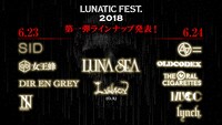 「LUNATIC FEST. 2018」出演アーティスト第1弾告知ビジュアル