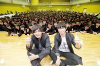 因島高校卒業式の様子。