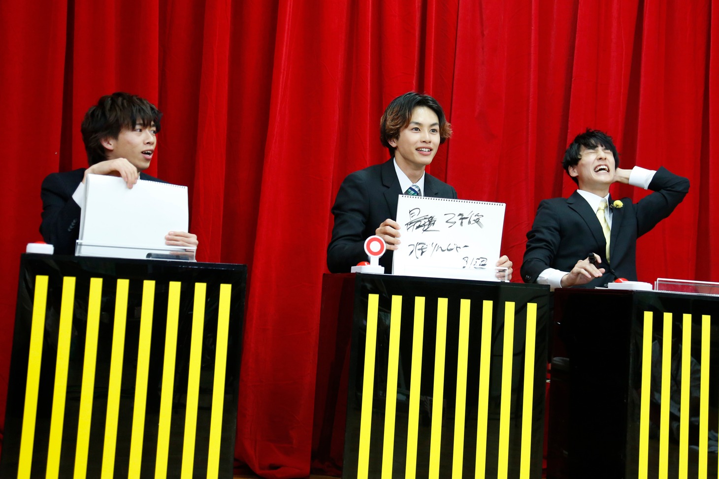 左からリョウガ、タクヤ、ユースケ。