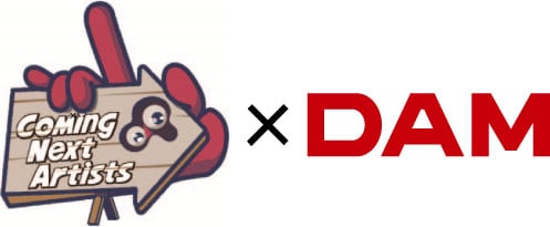 「Coming Next Artists」×DAMロゴ