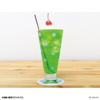 「はぐちさん メロンクリームソーダグラス（コースター付き）」使用例