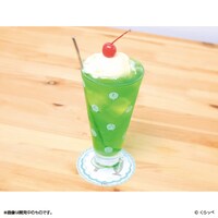 「はぐちさん メロンクリームソーダグラス（コースター付き）」使用例