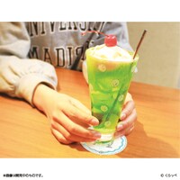 「はぐちさん メロンクリームソーダグラス（コースター付き）」使用例