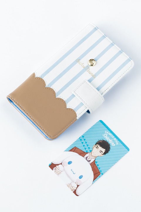 源誠一郎モデルのスマートフォンケースと、特典のイラストカード。