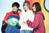 地方賞・甲信越ブロック賞を受賞したFAITH。左からヤジマレイ（G, Vo）、ドリチュラーあかり（Vo）、荒井藤子（B）。