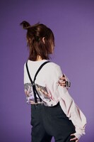 SUSU by Ikkyu Nakajimano商品を着用した中嶋イッキュウ。