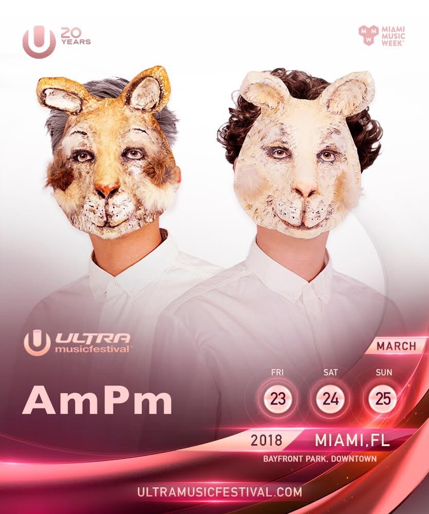「Ultra Music Festival 2018」AmPm出演告知ビジュアル