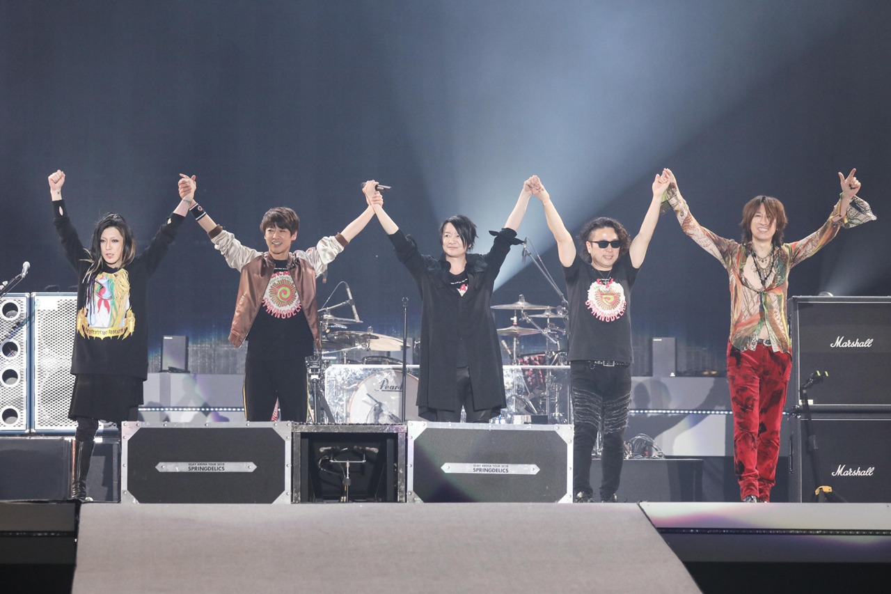 GLAY「GLAY ARENA TOUR 2018 SPRINGDELICS」台湾・台北アリーナ公演の様子。