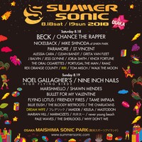 「SUMMER SONIC 2018」大阪公演ラインナップ