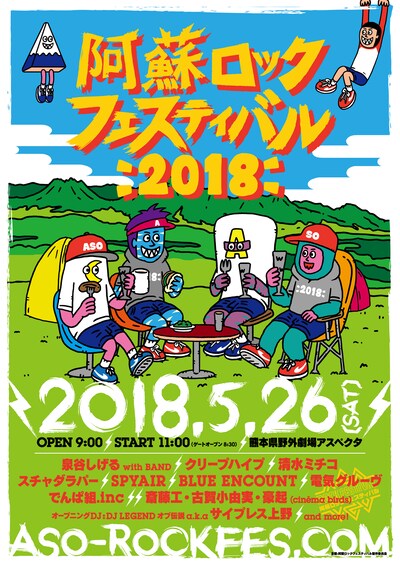 「阿蘇ロックフェスティバル2018」ビジュアル