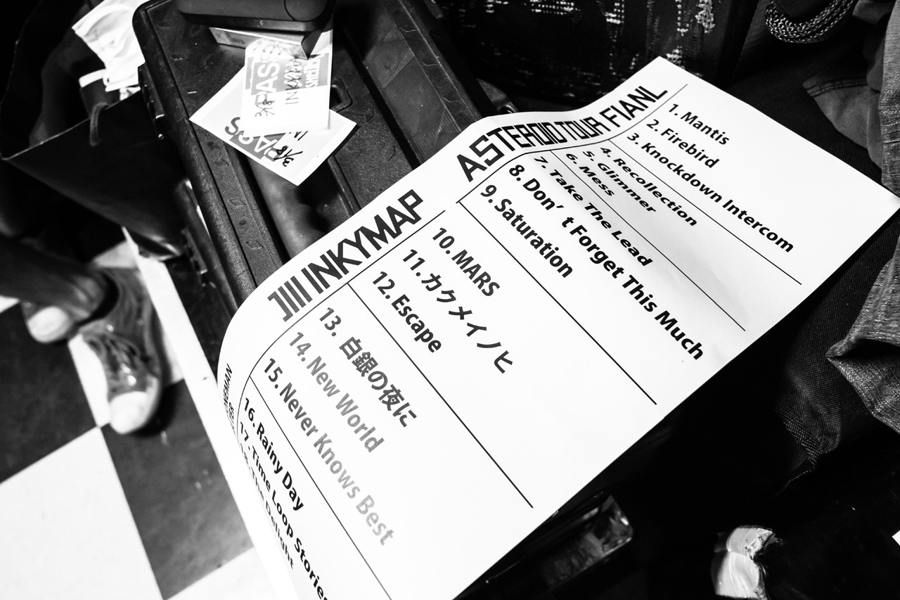 INKYMAP「ASTEROID TOUR 2017-2018」東京・下北沢SHELTER公演のセットリスト。（Photo by kaochi）