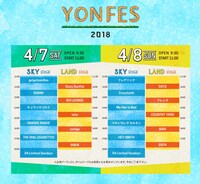 「YON FES 2018」タイムテーブル