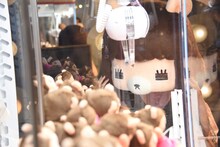 クレーンの行方を真剣に見つめるコレサワ。