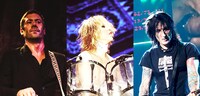 左からウェス・ボーランド（Limp Bizkit）、YOSHIKI、リチャード・フォータス（Guns N' Roses）。