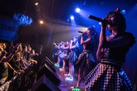 Devil ANTHEM.「桜前線ツアーだったら花吹雪」大阪・Shangri-La公演の様子。（写真提供：エイジアプロモーション）