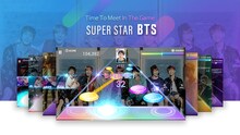 「SUPERSTAR BTS」プレイ画面。