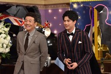 上田晋也（くりぃむしちゅー）と森崎ウィン（PrizmaX）。(c)日本テレビ