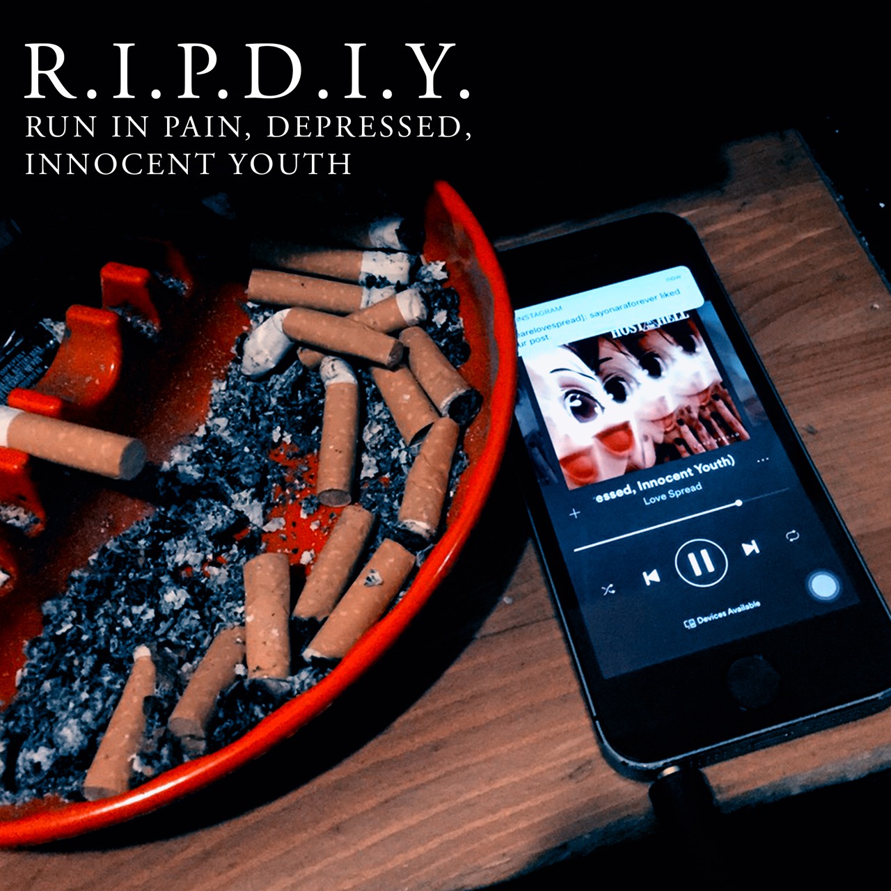 2018年8月に発表されたLOVE SPREAD「R.I.P.D.I.Y. / Host in the Hell」ジャケット。