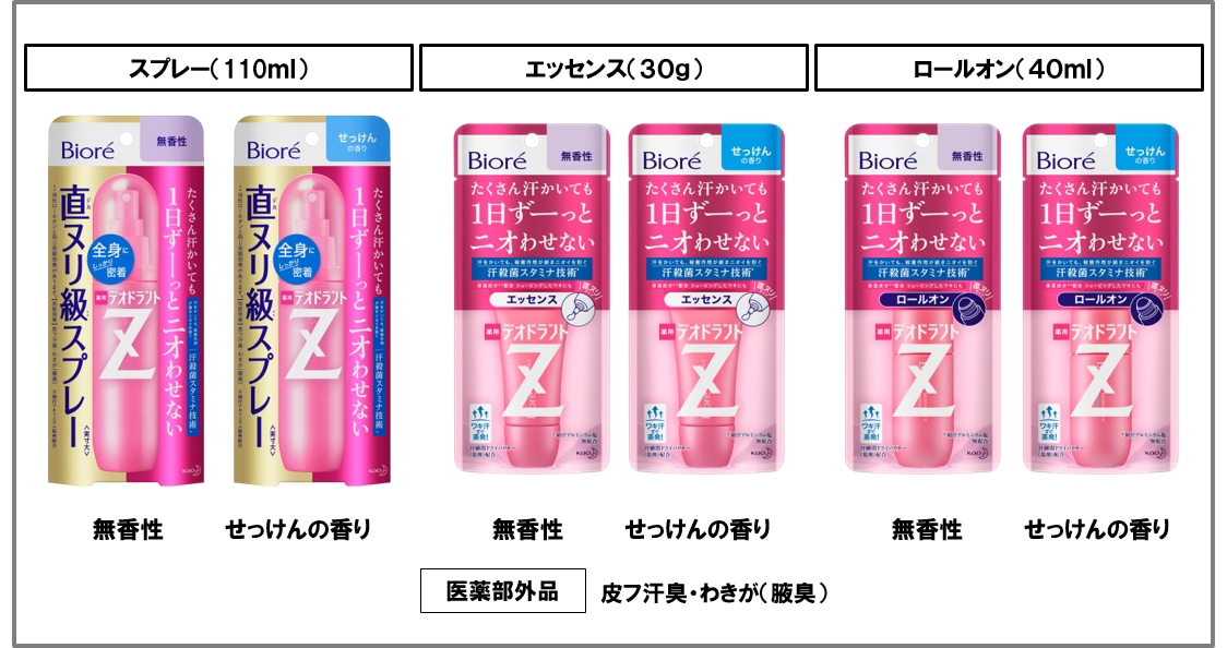 「ビオレ 薬用デオドラントZ」シリーズ