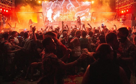 X JAPAN「Coachella 2018」4月21日公演の様子。