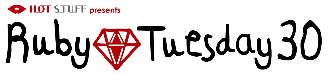 「HOT STUFF presents Ruby Tuesday 30」ロゴ