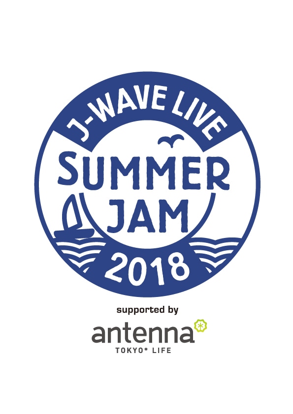 「J-WAVE LIVE SUMMER JAM 2018 supported by antenna*」ロゴ