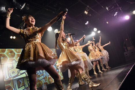 はちみつロケット「STARDUST PLANET プレゼンツAKIBAカルチャーズ定期公演 ～スタプラメンバーが笑顔と元気をお届け！ネクストジェネレーションズLIVE～」の様子。