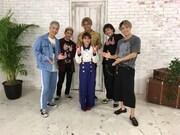 THE RAMPAGE from EXILE TRIBEとMCのIMALU（中央）。 (c)テレビ朝日