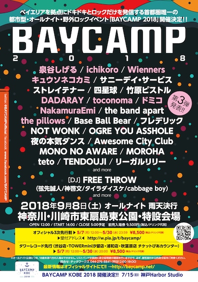 「BAYCAMP 2018」第3弾発表ビジュアル