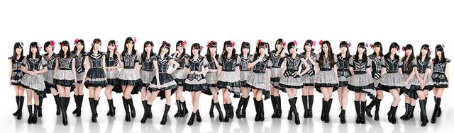 アイドルカレッジ。右から6番目が川音希、12番目が影澤里南、左から7番目が戸沢舞。