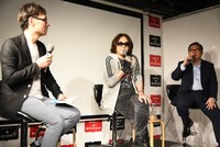 左から姉帯恒氏、I.N.A.、松本裕士氏。