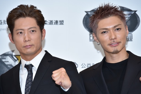 左から黒木啓司、EXILE SHOKICHI。