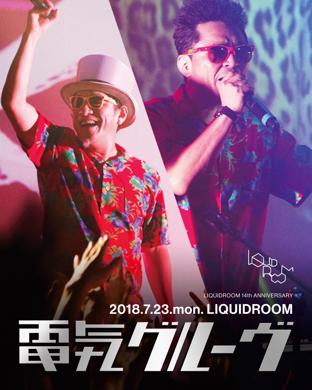「LIQUIDROOM 14th ANNIVERSARY 電気グルーヴ」告知ビジュアル