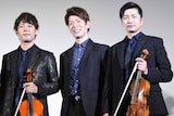 「ゼニガタ」完成披露上映会に出演したTSUKEMEN。