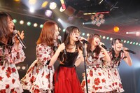 左から大森美優（チーム4）、高橋朱里（チームB）、田野優花（チームK）、武藤十夢（チームK）、佐々木優佳里（チームB）。（c）AKS