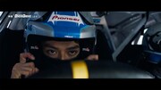 「OVER DRIVE」×「TOYOTA GAZOO Racing」テレビCM「『追い越せ、何もかも。直純』篇」のワンシーン。
