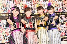 ももいろクローバーZ。左から佐々木彩夏、百田夏菜子、玉井詩織、高城れに。