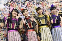 「ももいろクローバーZ 10th Anniversary The Diamond Four -in 桃響導夢-」の囲み取材に出席したももいろクローバーZ。