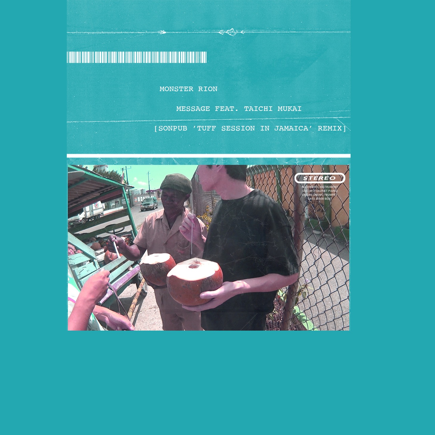Monster Rion「Message feat. 向井太一（SONPUB "Tuff session in Jamaica" remix）」配信ジャケット